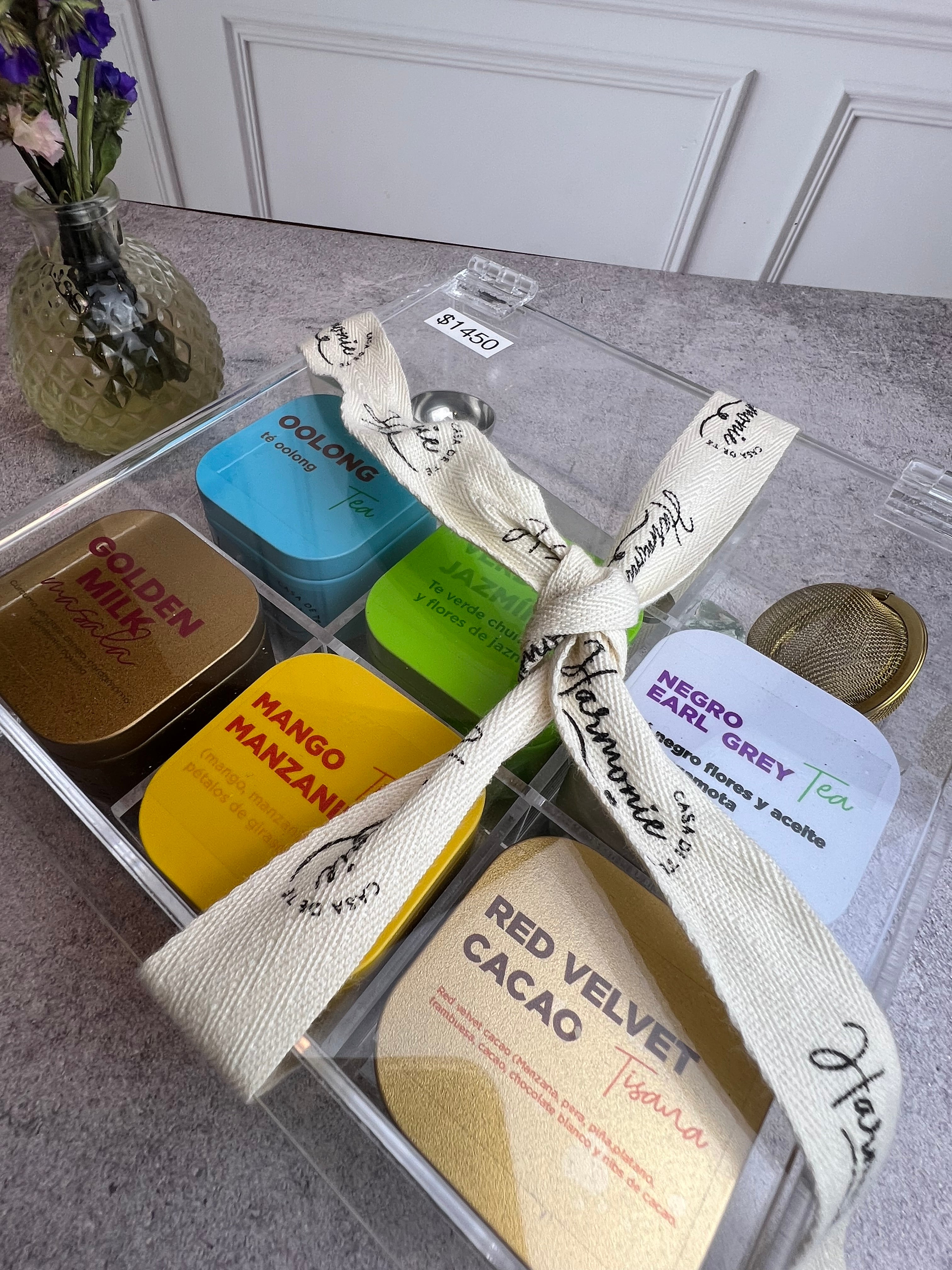 Cajita de mi corazón con Mini Latas para Té | Exhibición • Regalo • Degustación