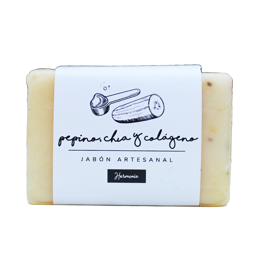 JABÓN DE PEPINO, CHÍA Y COLÁGENO